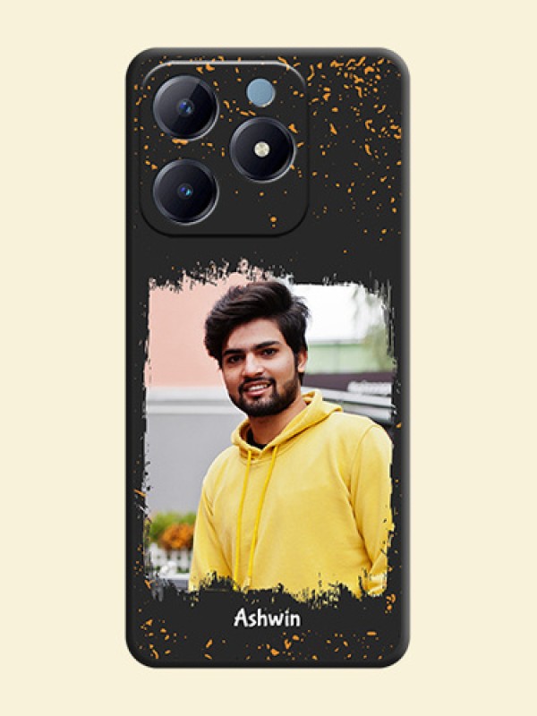 Spray Free Design on Photo On Space Black Custom Soft Matte Mobile Back Cover - Realme Narzo N63