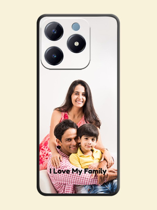 Full Single Pic Upload With Text On Space Black Custom Soft Matte Mobile Back Cover - Realme Narzo N63