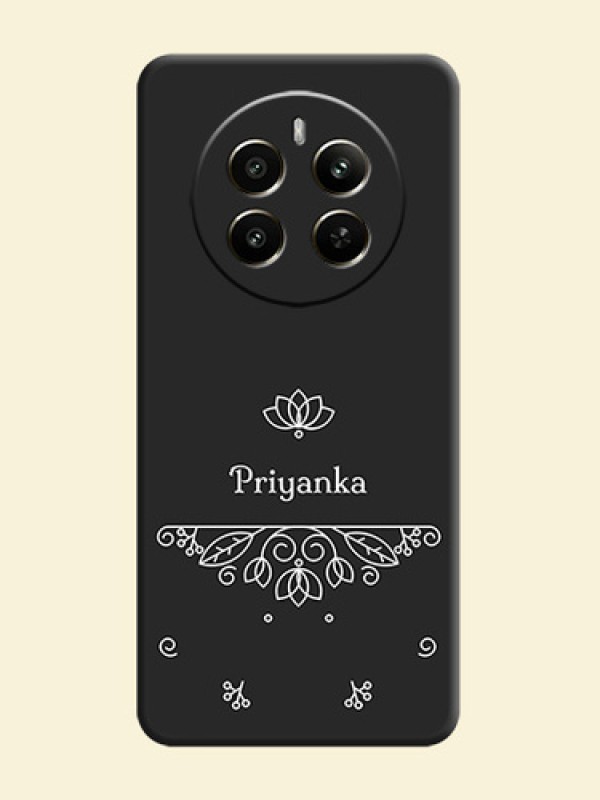 Lotus Garden Custom Text On Space Black Personalized Soft Matte Phone Covers - Realme P1 5G