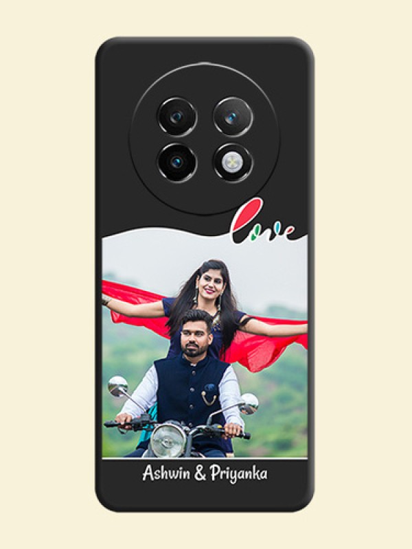 Fall in Love Pattern with Picture on Photo On Space Black Custom Soft Matte Mobile Back Cover - Realme P1 Speed 5G