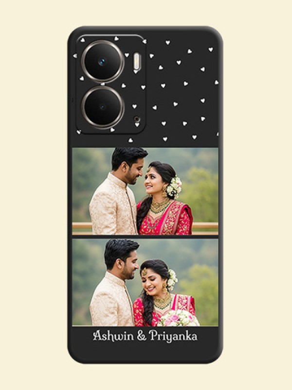 Miniature Love Symbols with Name On Space Black Custom Soft Matte Mobile Back Cover - Realme P3 5G