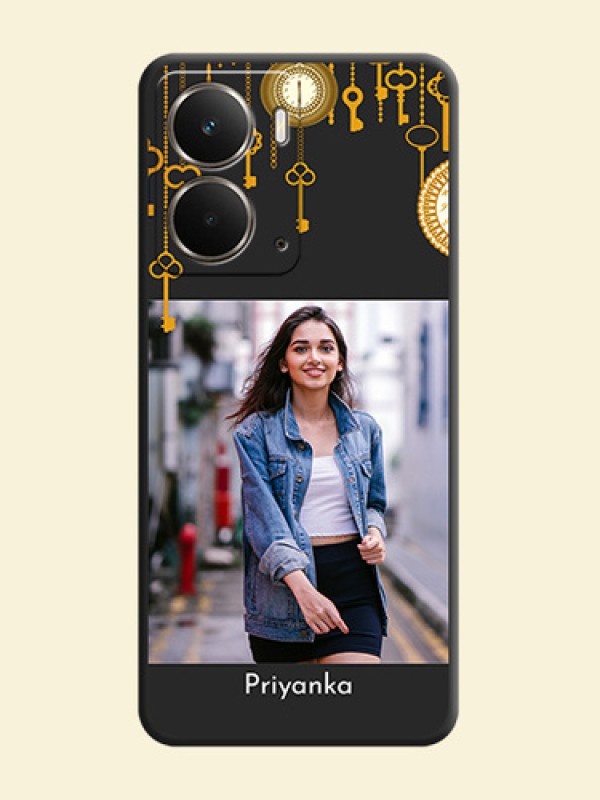 Decorative Design with Text On Space Black Custom Soft Matte Mobile Back Cover - Realme P3 5G