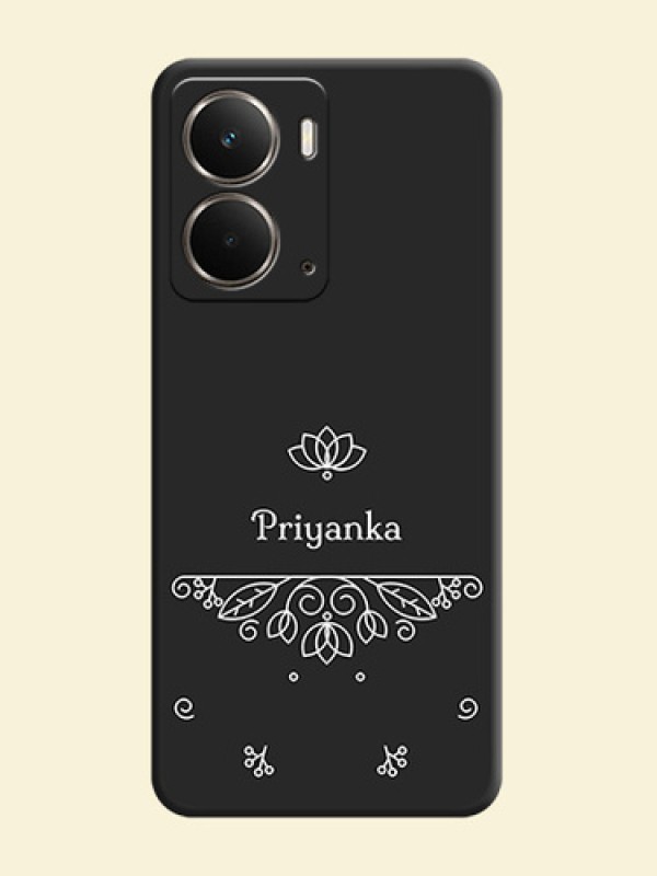 Lotus Garden Custom Text On Space Black Custom Soft Matte Mobile Back Cover - Realme P3 5G
