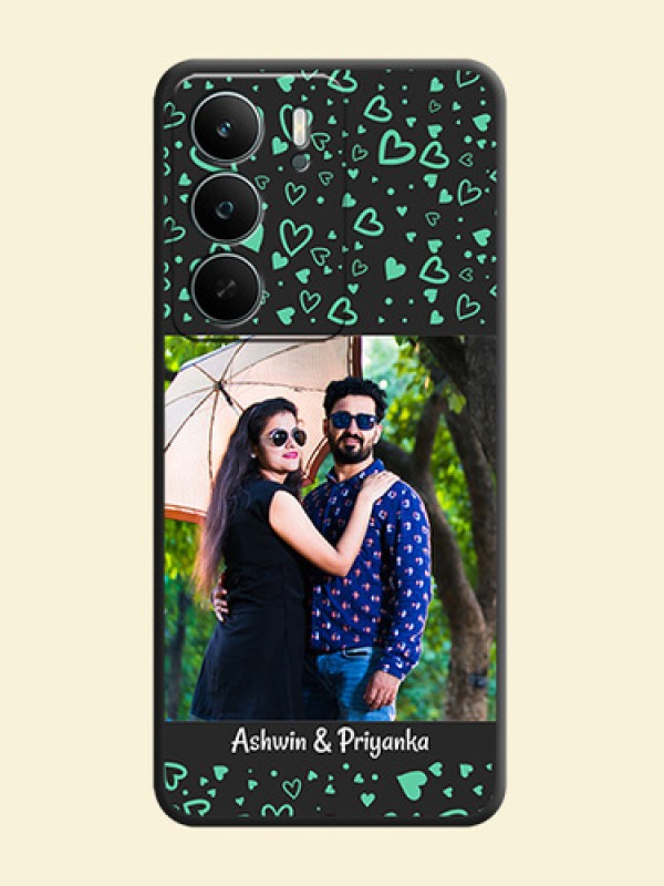 Sea Green Indefinite Love Pattern on Photo On Space Black Custom Soft Matte Mobile Back Cover - Realme P3 Lite 5G