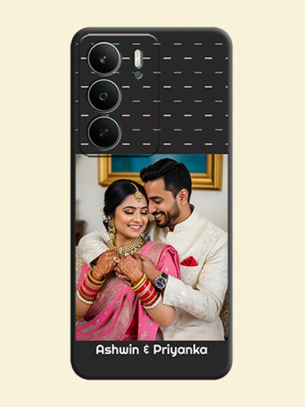Line Pattern Design with Text On Space Black Custom Soft Matte Mobile Back Cover - Realme P3 Lite 5G