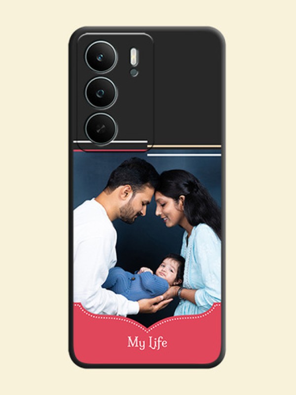 Classic Plain Design with Name On Space Black Custom Soft Matte Mobile Back Cover - Realme P3 Lite 5G
