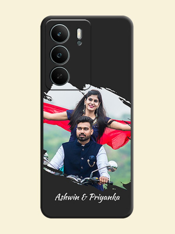 Grunge Brush Strokes on Photo On Space Black Custom Soft Matte Mobile Back Cover - Realme P3 Lite 5G