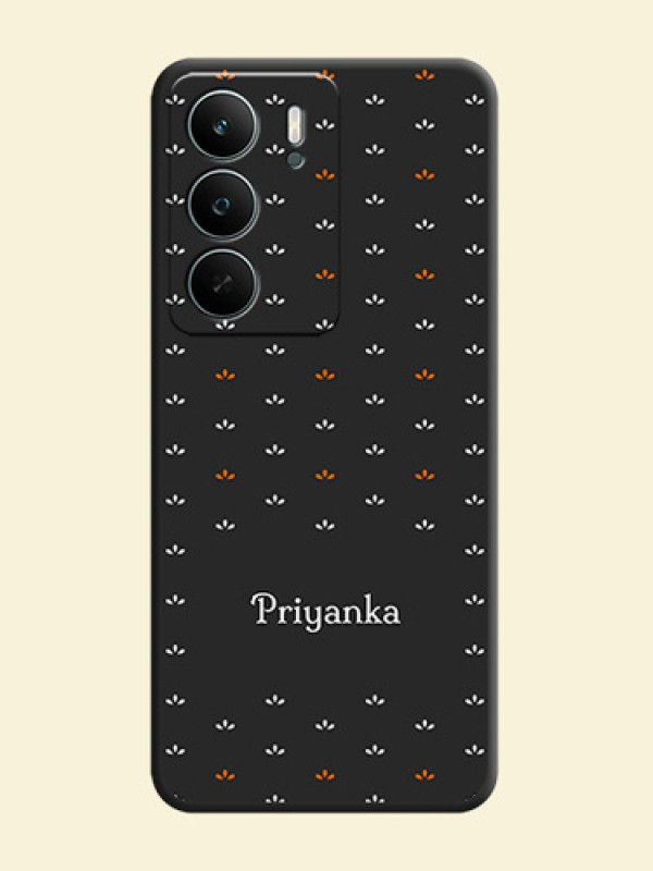 Simple Pattern With Custom Text On Space Black Custom Soft Matte Mobile Back Cover - Realme P3 Lite 5G