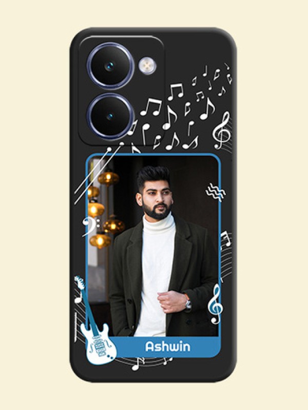 Musical Theme Design with Text on Photo On Space Black Custom Soft Matte Mobile Back Cover - Realme P3 Ultra 5G