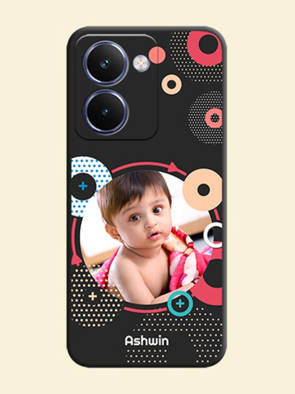 Multicoloured Round Image On Space Black Custom Soft Matte Mobile Back Cover - Realme P3 Ultra 5G
