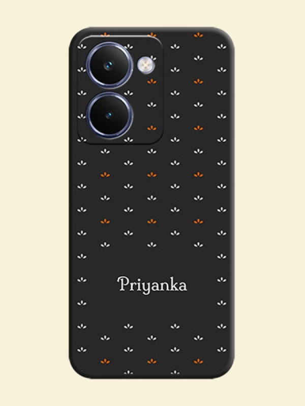 Simple Pattern With Custom Text On Space Black Custom Soft Matte Mobile Back Cover - Realme P3 Ultra 5G