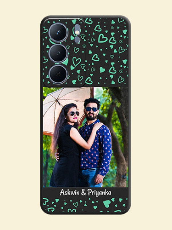 Sea Green Indefinite Love Pattern on Photo On Space Black Custom Soft Matte Mobile Back Cover - Realme P3x 5G