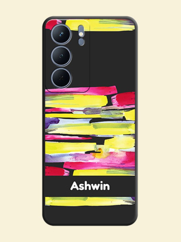 Brush Coloured On Space Black Custom Soft Matte Mobile Back Cover - Realme P3x 5G