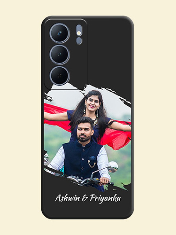 Grunge Brush Strokes on Photo On Space Black Custom Soft Matte Mobile Back Cover - Realme P3x 5G