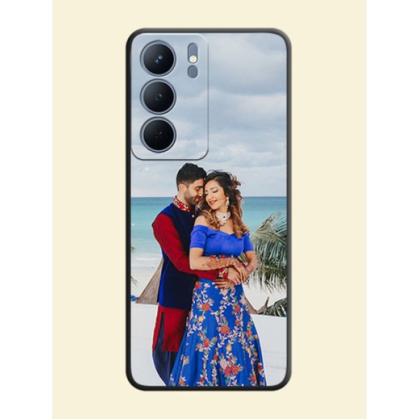 Full Single Pic Upload On Space Black Custom Soft Matte Mobile Back Cover - Realme P3x 5G Full Single Pic Upload On Space Black Custom Soft Matte Mobile Back Cover - Realme P3x 5G