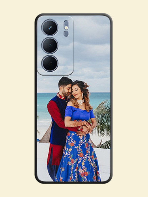 Full Single Pic Upload On Space Black Custom Soft Matte Mobile Back Cover - Realme P3x 5G