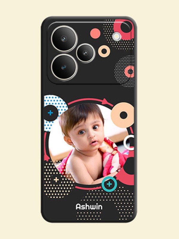 Multicoloured Round Image On Space Black Custom Soft Matte Mobile Back Cover - Realme P4 5G