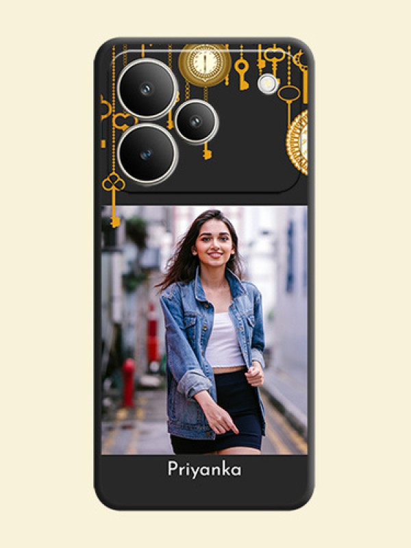 Decorative Design with Text On Space Black Custom Soft Matte Mobile Back Cover - Realme P4 5G