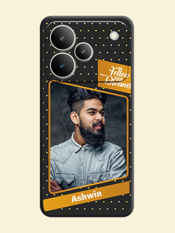 Follow Your Dreams with White Dots On Space Black Custom Soft Matte Mobile Back Cover - Realme P4 5G