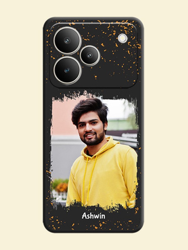 Spray Free Design on Photo On Space Black Custom Soft Matte Mobile Back Cover - Realme P4 5G