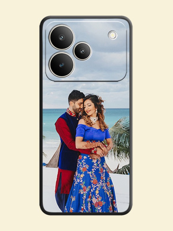 Full Single Pic Upload On Space Black Custom Soft Matte Mobile Back Cover - Realme P4 5G