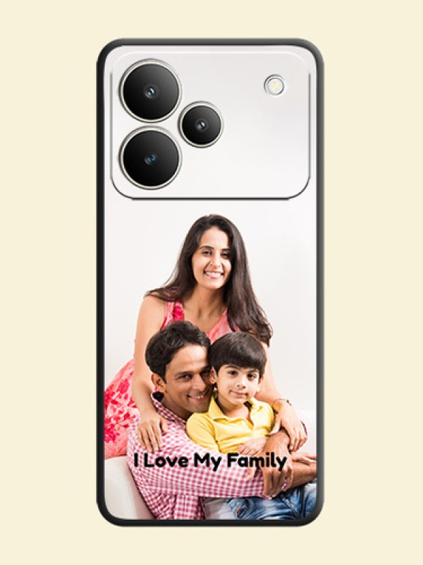 Full Single Pic Upload With Text On Space Black Custom Soft Matte Mobile Back Cover - Realme P4 5G