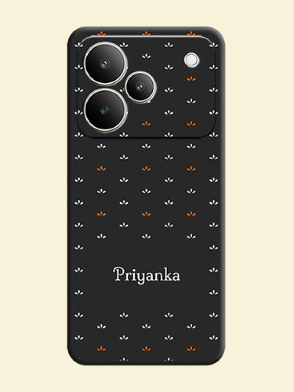 Simple Pattern With Custom Text On Space Black Custom Soft Matte Mobile Back Cover - Realme P4 5G