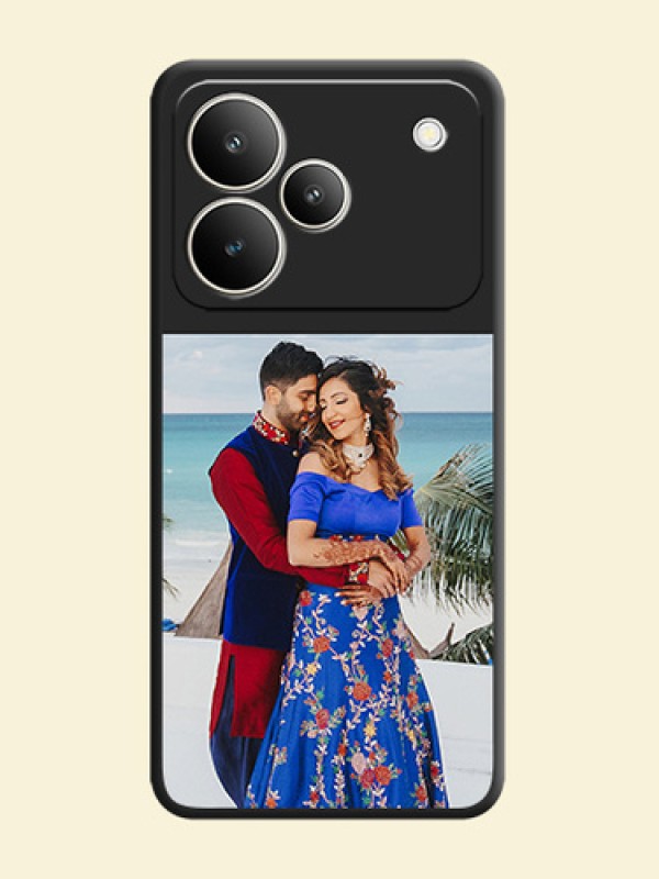 Image Upload With Space Black Color On Custom Soft Matte Mobile Back Cover - Realme P4 5G