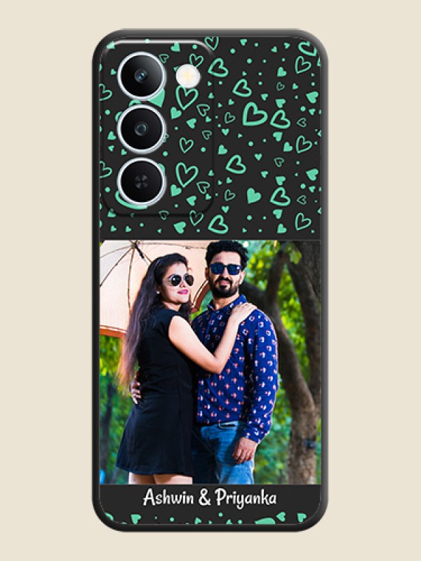 Sea Green Indefinite Love Pattern on Photo On Space Black Custom Soft Matte Mobile Back Cover - Realme P4 Lite 5G