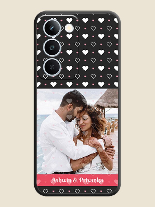 White Color Love Symbols with Text Design on Photo On Space Black Custom Soft Matte Mobile Back Cover - Realme P4 Lite 5G