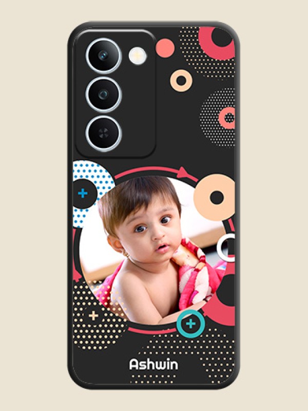 Multicoloured Round Image On Space Black Custom Soft Matte Mobile Back Cover - Realme P4 Lite 5G