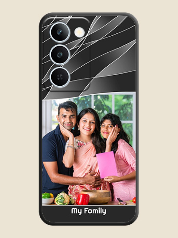 Mixed Wave Lines on Photo On Space Black Custom Soft Matte Mobile Back Cover - Realme P4 Lite 5G