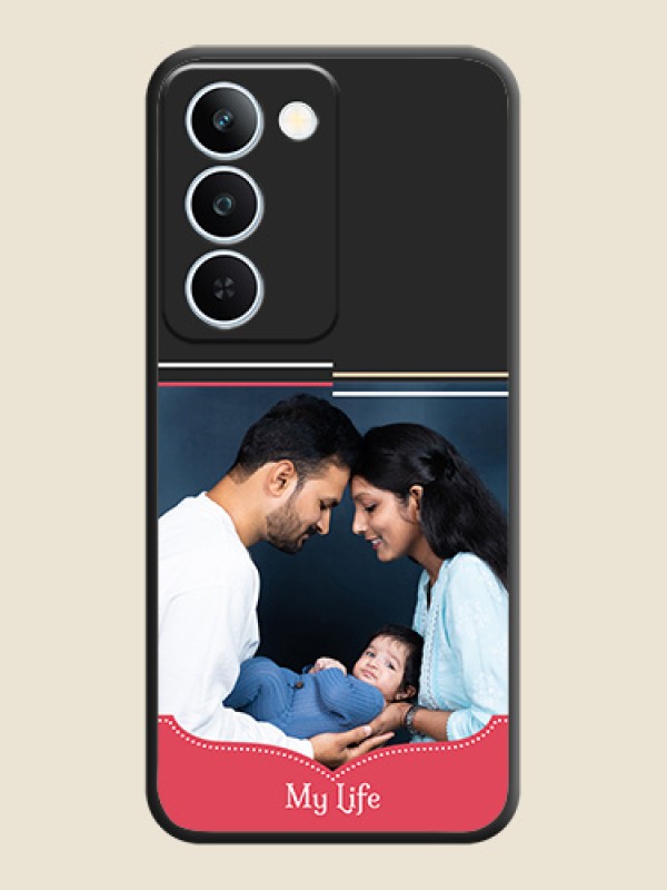 Classic Plain Design with Name On Space Black Custom Soft Matte Mobile Back Cover - Realme P4 Lite 5G