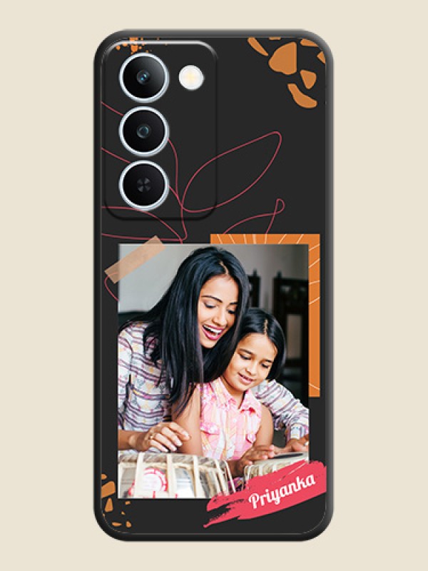 Orange Photo Frame On Space Black Custom Soft Matte Mobile Back Cover - Realme P4 Lite 5G
