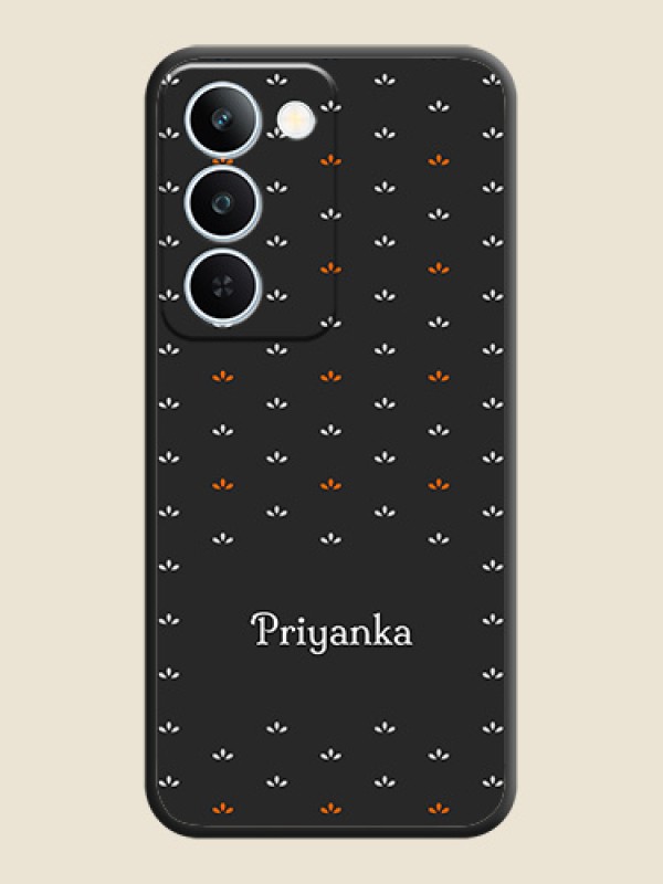 Simple Pattern With Custom Text On Space Black Custom Soft Matte Mobile Back Cover - Realme P4 Lite 5G