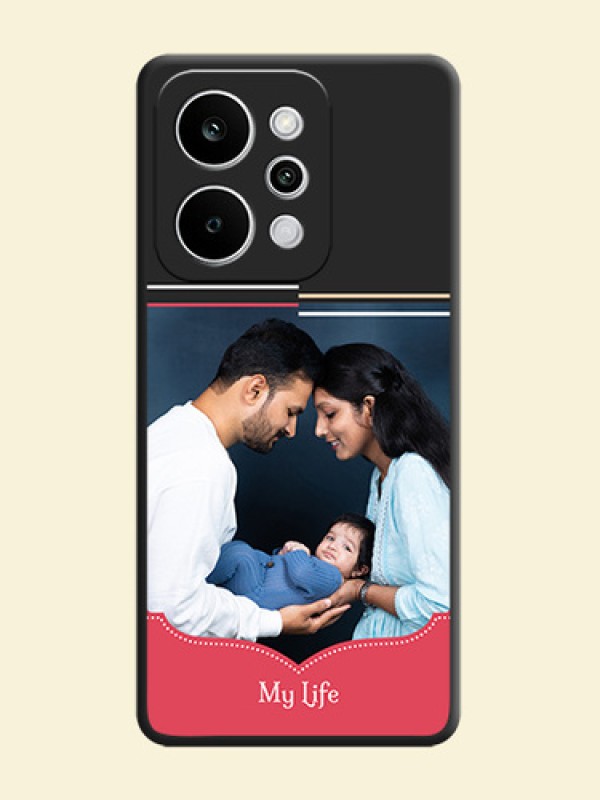 Classic Plain Design with Name On Space Black Custom Soft Matte Mobile Back Cover - Realme P4 Power 5G