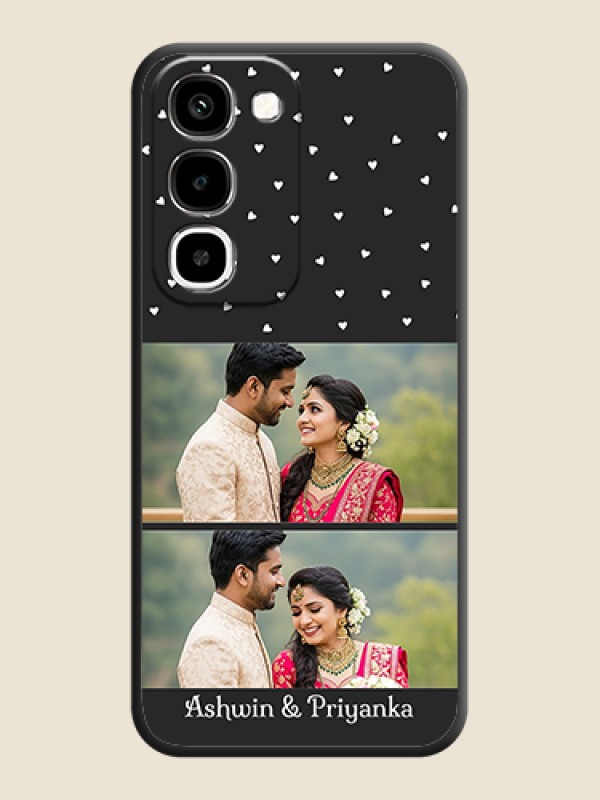 Miniature Love Symbols with Name On Space Black Custom Soft Matte Mobile Back Cover - Realme P4R 5G