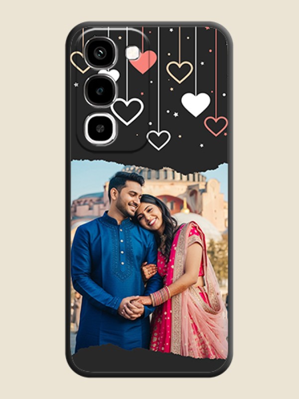 Love Hangings with Splash Wave Picture On Space Black Custom Soft Matte Mobile Back Cover - Realme P4R 5G