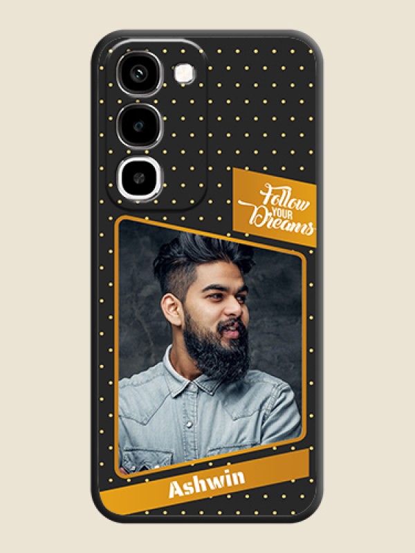 Follow Your Dreams with White Dots On Space Black Custom Soft Matte Mobile Back Cover - Realme P4R 5G