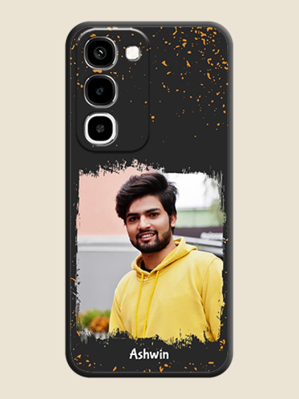 Spray Free Design on Photo On Space Black Custom Soft Matte Mobile Back Cover - Realme P4R 5G