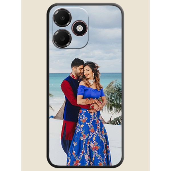 Full Single Pic Upload On Space Black Custom Soft Matte Mobile Back Cover - Realme P4s Lite 4G Full Single Pic Upload On Space Black Custom Soft Matte Mobile Back Cover - Realme P4s Lite 4G
