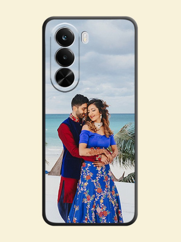 Full Single Pic Upload On Space Black Custom Soft Matte Mobile Back Cover - Realme P4X 5G