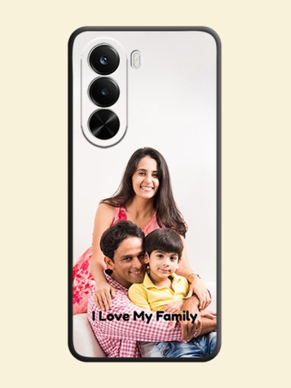 Full Single Pic Upload With Text On Space Black Custom Soft Matte Mobile Back Cover - Realme P4X 5G