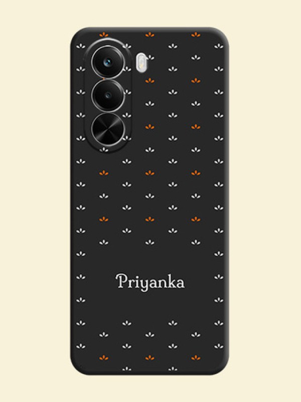 Simple Pattern With Custom Text On Space Black Custom Soft Matte Mobile Back Cover - Realme P4X 5G