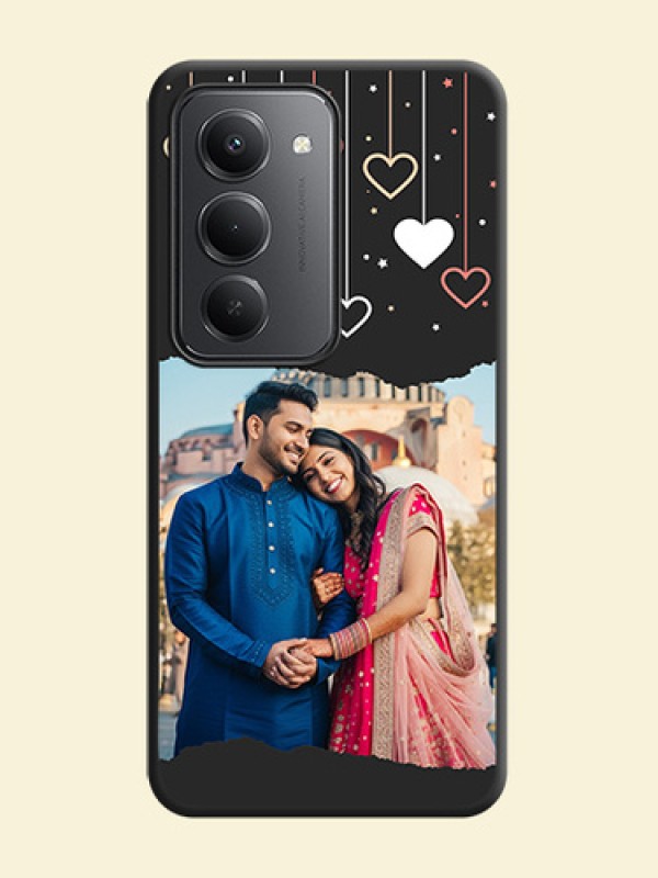 Love Hangings with Splash Wave Picture On Space Black Custom Soft Matte Mobile Back Cover - Redmi 15 5G