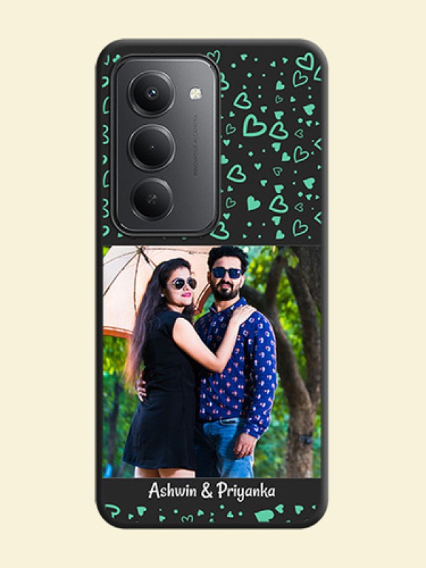 Sea Green Indefinite Love Pattern on Photo On Space Black Custom Soft Matte Mobile Back Cover - Redmi 15 5G