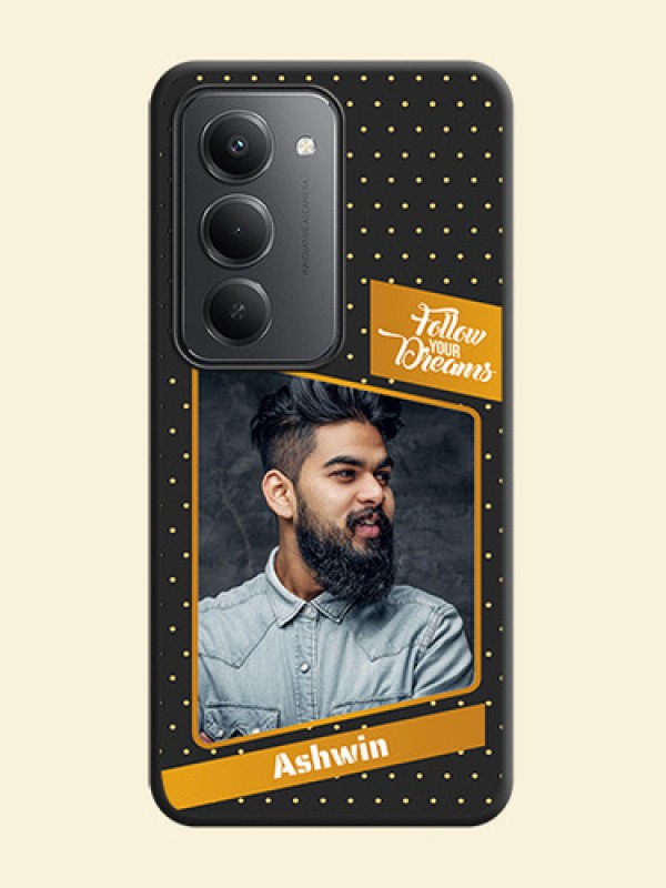 Follow Your Dreams with White Dots On Space Black Custom Soft Matte Mobile Back Cover - Redmi 15 5G