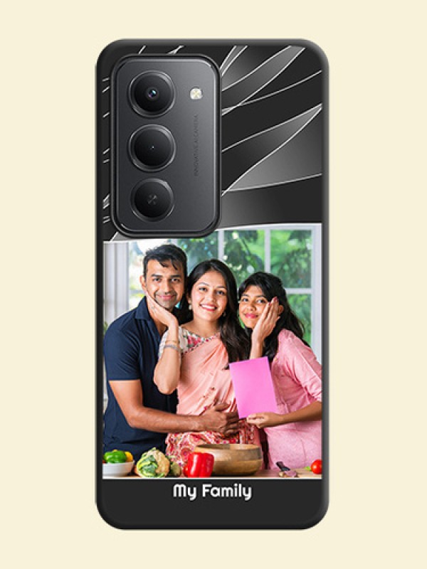 Mixed Wave Lines on Photo On Space Black Custom Soft Matte Mobile Back Cover - Redmi 15 5G