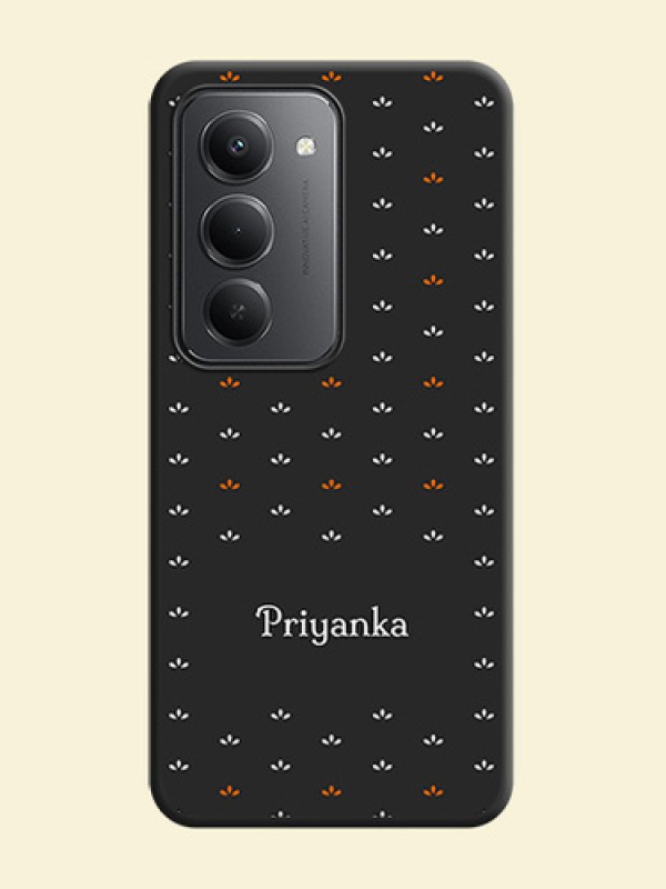 Simple Pattern With Custom Text On Space Black Custom Soft Matte Mobile Back Cover - Redmi 15 5G