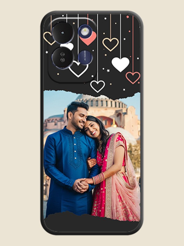 Love Hangings with Splash Wave Picture On Space Black Custom Soft Matte Mobile Back Cover - Redmi 17 5G